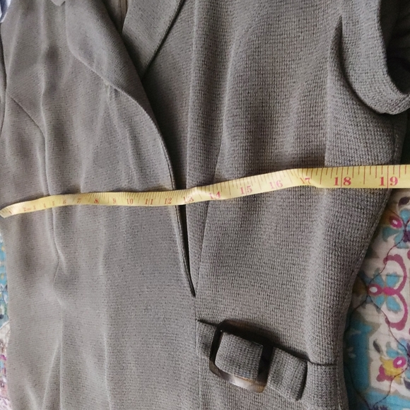 Talbots creme and brown Beautiful dress size 14p - Picture 7 of 8